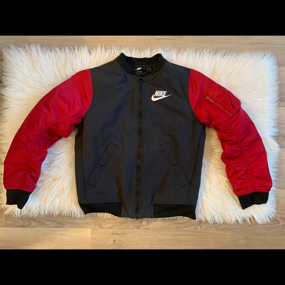 Boys Nike Black / Res Bomber Jacket